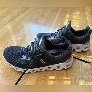 On Running CloudSwift Black and Purple Running Shoes